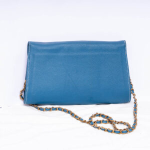 Blue Leather Sling Bag