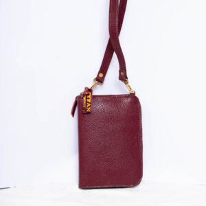 Dark Brown Leather Sling Bag
