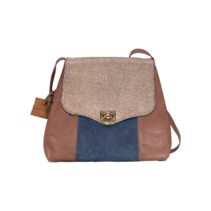 Brown Blue Sling Handbag