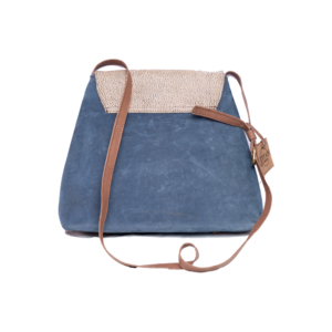 Brown Blue Sling Handbag