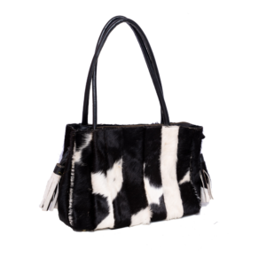 Black White Hair On Handbag
