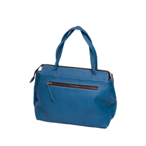 Blue Leather Handbag