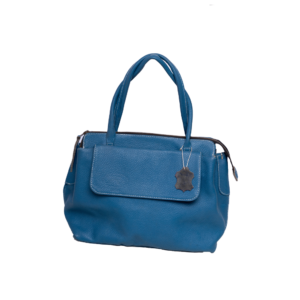 Blue Leather Handbag
