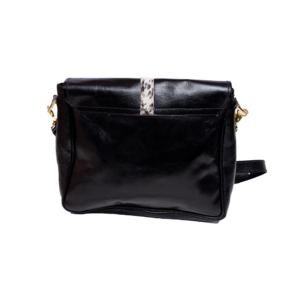 Black Leather Sling Handbag