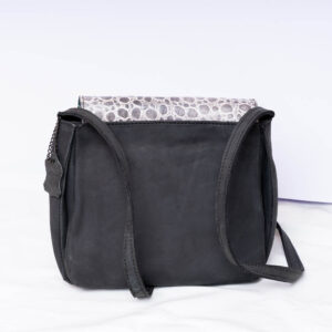 Black Snake Print Sling Bag