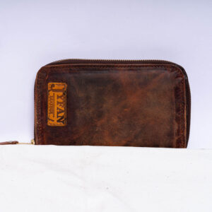 Brown Faded Leather Purse