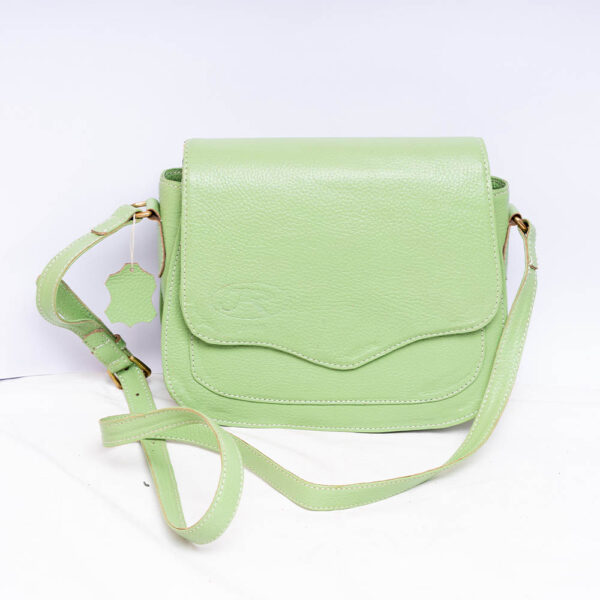 Green Leather Sling Bag