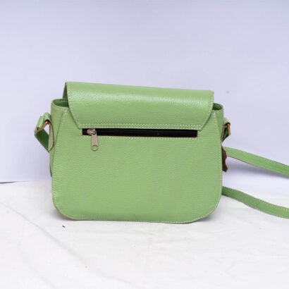 Green Leather Sling Bag