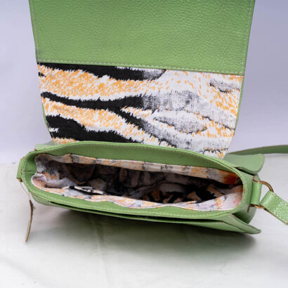 Green Leather Sling Bag
