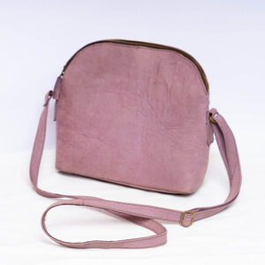 Purple White Leather Sling Bag