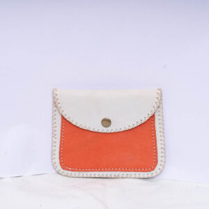 White Orange Wallet