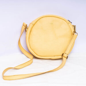 Fancy Yellow Leather Sling Bag
