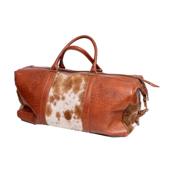 Brown Leather Pattern Travelling Bag