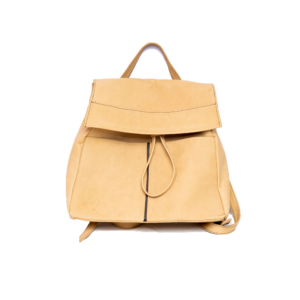 Beige Leather Backpack