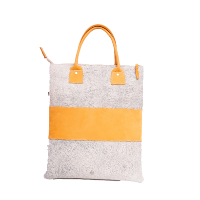 Beige Leather Laptop Sleeve