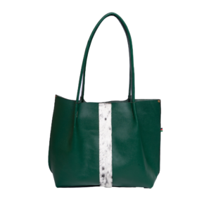 Green Leather Tote Bag