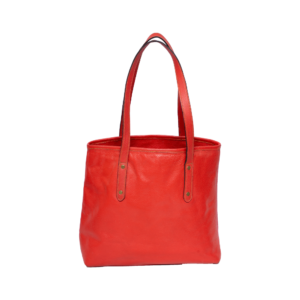 Red Leather Tote Bag