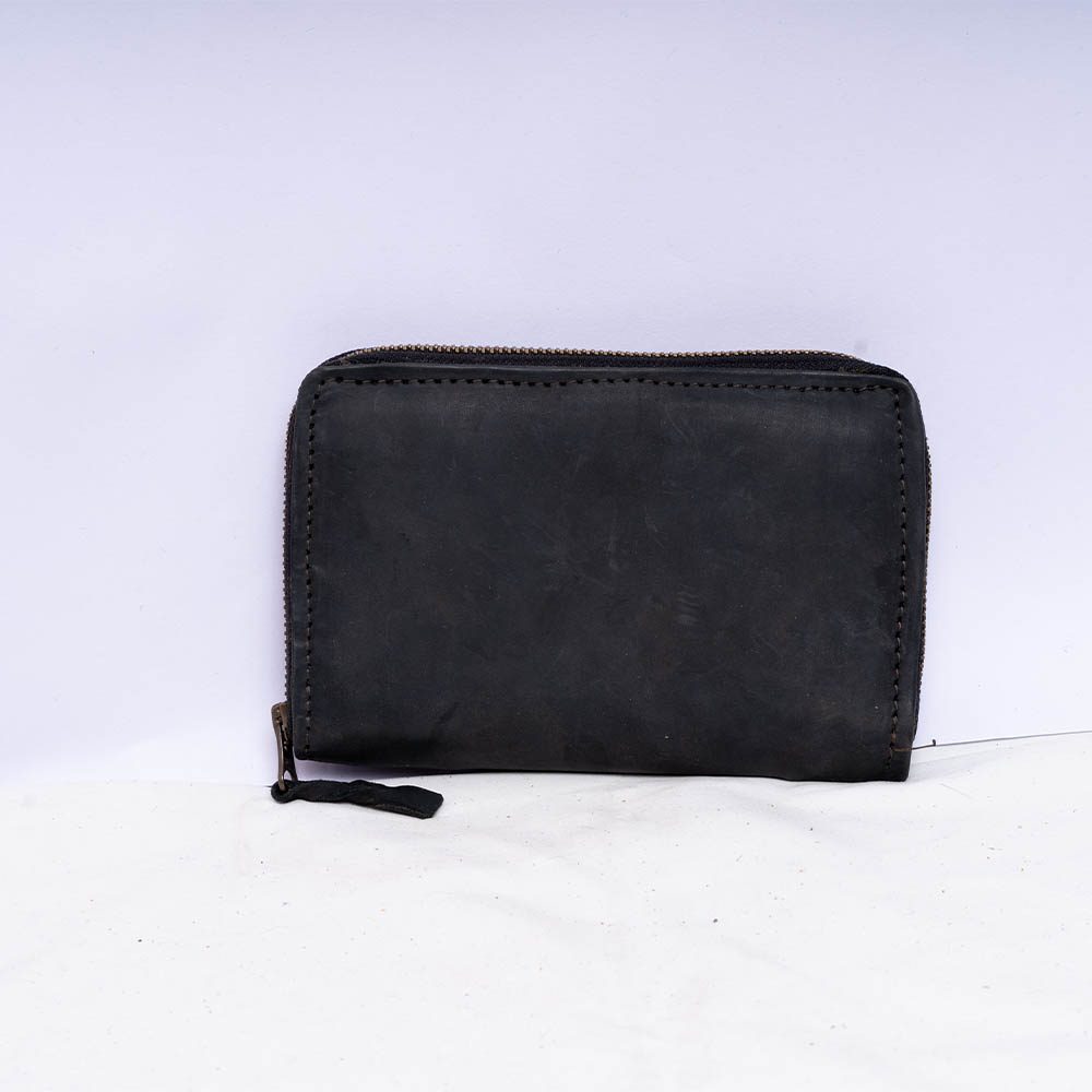 Black Fancy Leather Purse