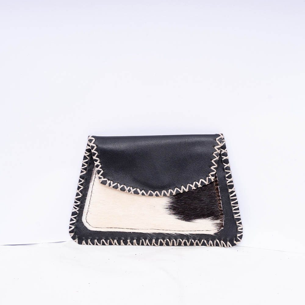 Black Hair On Leather Wallet